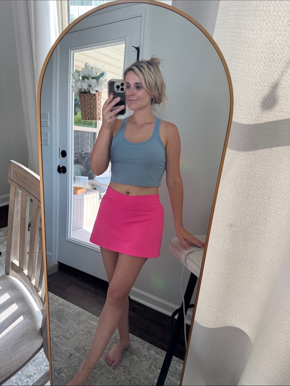 Hot Neon Barbie Pink Active Tennis Pickleball or Golf Skort - Picture 3 of 9